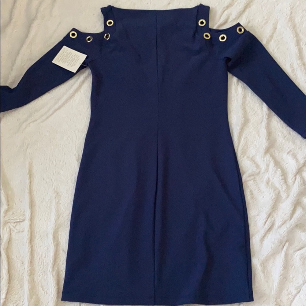 Boston Proper cold shoulder dress - Picture 3 of 4